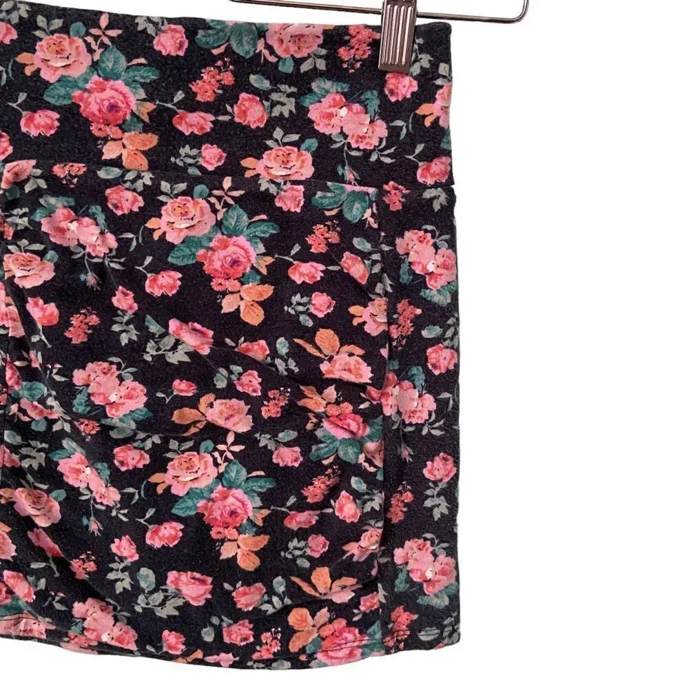Free People Floral Ruched Fitted Mini Skirt in Size XS